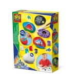 Set creativ copii - Pictura pe piatra si tehnica Rub, SES Creative