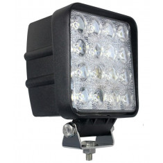 Proiector Led Off-Road 48W 12V-24V, 1440 Lumeni, Patrat, Spot Beam 30&deg; HAL144