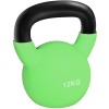 HOMCOM gantera Kettlebelle acoperit cu neopren, fonta solida, 12 kg, verde