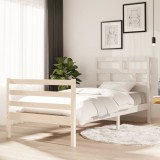 Cumpara ieftin Cadru de pat ,alb, 90x200 cm, lemn masiv de pin