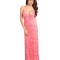 Rochie Maxi, Imprimeu Geometric, Decolteu in V, Bretele, Roz-Piersica