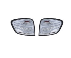 Stop spate, lampa Mercedes Clasa Ml (W164), 07.2005-06.2008, model tuning, montare spate, stanga+dreapta, LED; cromat, transparent; tuning; Taiwan