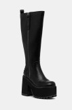 Buffalo cizme Killah Hi Zip culoarea negru, cu toc drept, 1220079-BLK