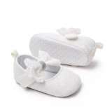 Pantofiori albi cu fundita din dantela (Marime Disponibila: 3-6 luni (Marimea, Superbaby