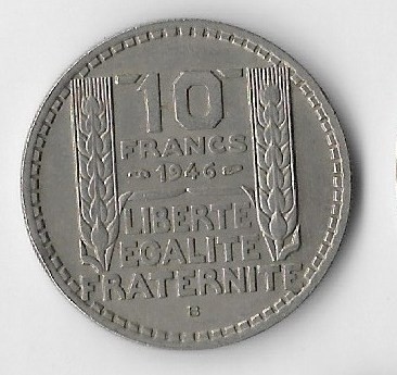 Moneda 10 francs 1946 B - Franta foto