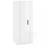 Cumpara ieftin Dulap TV montat pe perete, alb extralucios, 40x34,5x100 cm