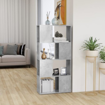 vidaXL Bibliotecă/Separator cameră, gri beton, 60x24x124,5 cm foto