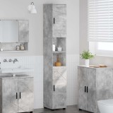 vidaXL Dulap de baie &icirc;nalt Gri beton 30 x 35 x 192 cm Lemn compozit
