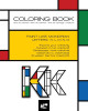 Coloring Book - Alphabet Mondrian Style: Letters: K L M N O