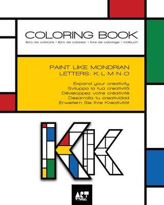 Coloring Book - Alphabet Mondrian Style: Letters: K L M N O foto