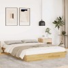 VidaXL Cadru de pat fără saltea 140x200 cm din lemn masiv de stejar 3315733