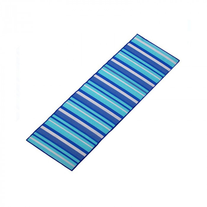 Rogojina pentru plaja, 180 x 60 cm, dungi bleu, albe si turcoaz