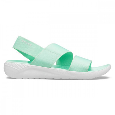 Sandale Crocs LiteRide Stretch Sandal Verde - Neo Mint/Almost White foto