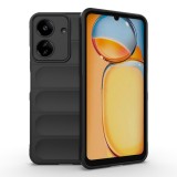 Husa pentru xiaomi redmi 13c 4g / poco c65, antisoc, margini striatii, magic shield, black