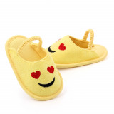Pantofiori decupati pentru fetite - Love Emoticon (Marime Disponibila: 6-9 luni...
