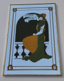 Pictura pe sticla intitulata Teatrul Renascentist, stil Art Nouveau, anii 1960, Nonfigurativ, Acrilic
