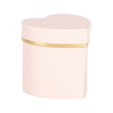 Cumpara ieftin Cutie depozitare carton roz auriu Inimioara 10x10x10 cm