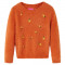 Pulover pentru copii tricotat, portocaliu ars, 116