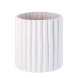 Vaza flori ceramica alba 19 x 21 cm