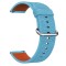 Curea piele, compatibila Fossil Q Grant, telescoape Quick Release, 18cm, Albastru deschis