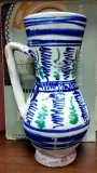Canceu Ceramic Transilvania Sec XIX, Pictat Manual, H-20cm, Ceramica Glazurata