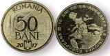 ROMANIA 50 BANI 2017 , 10 ANI ADERARE la U.E. - UNC , din fisic , necirculata
