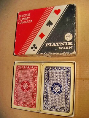 B236-Carti joc Piatnik Viena Bridge-Rummy-Canasta Austria 2 seturi 1 incomplet. foto