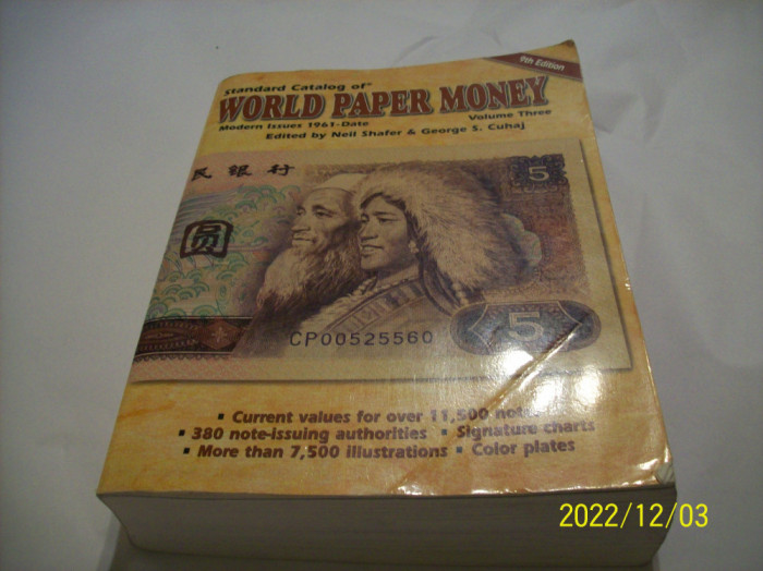 catalog &#039;&#039;world paper money&#039;&#039; vol three 9th edition 2003