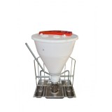 Hrănitor pentru porci Fermag cu adăpător niplu, bol din inox și rezervor PE - 100 kg