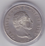 Sardinia Charles Felix 5 Lire 1824 REPRODUCERE AG, Africa, Argint