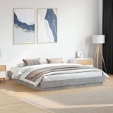 Cumpara ieftin Cadru de pat, gri beton, 180x200 cm, lemn prelucrat