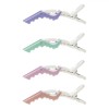 Clame Păr Coafor, Model Dublu, Multicolor, Set 4 Bucăți, 12cm, Plastic, Oem