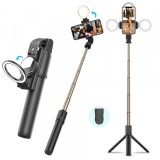 Selfie Stick Bluetooth Techsuit K13, Universal, Negru
