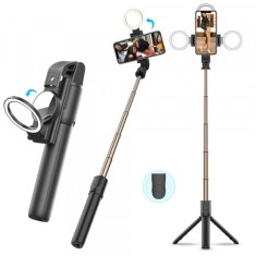 Selfie Stick Bluetooth Techsuit K13, Universal, Negru foto