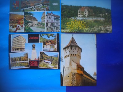 HOPCT LOT 2173 ASPECTE DIN... -JUD SIBIU -4 CARTI POSTALE-CIRCULATE foto