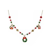 Colier Craciun metal multicolor marime reglabila IR 42, 44,5 cm