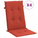 Cumpara ieftin Perne scaun spatar inalt, 4 buc. melanj rosu 120x50x4 cm textil