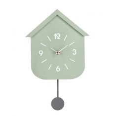 Ceas perete verde cu pendul Home 24x5.5x37.5 cm