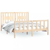 Cumpara ieftin Cadru de pat cu tablie, 160x200 cm, lemn masiv de pin