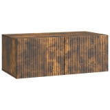 vidaXL Oglindă TV montată pe perete Stejar fumuriu 78,5 x 41 x 30 cm 898520