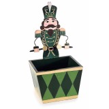Decoratiune Craciun Vintage Toys lemn multicolor Spargatorul de Nuci 10x7.5x19.5 cm