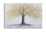 Tablou decorativ Tree Simple - B, Mauro Ferretti, 80x120 cm, pictat manual, canvas/lemn de pin