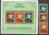 Honduras 1971 flori MI 788,789,797 + bl. 23 MNH, Nestampilat