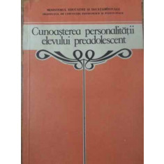 CUNOASTEREA PERSONALITATII ELEVULUI PREADOLESCENT. INDRUMAR PENTRU PROFESORI SI PARINTI-COORDONATOR: GEORGETA DA