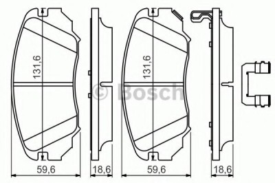 Set placute frana,frana disc CHEVROLET MALIBU (V300) (2012 - 2016) BOSCH 0 986 494 632 foto