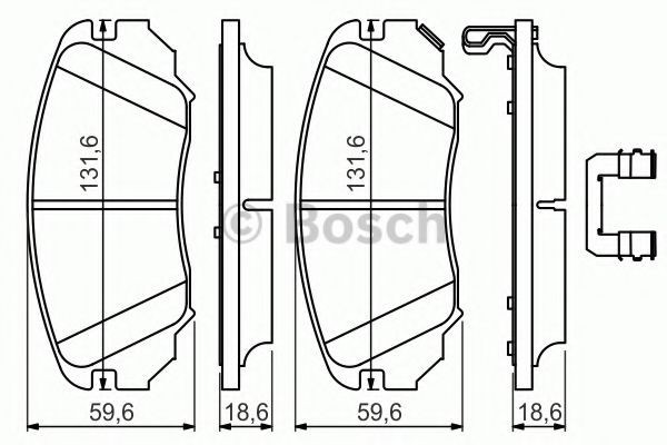 Set placute frana,frana disc CHEVROLET MALIBU (V300) (2012 - 2016) BOSCH 0 986 494 632