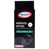 Manusi de protectie unica folosinta Misavan, nitril, negru, marimea XL, set 10 buc