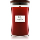 Woodwick Cinnamon Chai lum&acirc;nare parfumată cu fitil din lemn 609.5 g