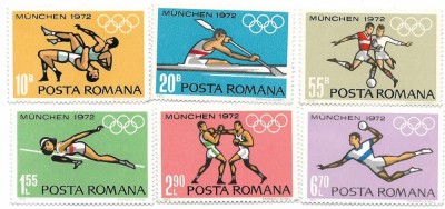 Romania (455) - Preolimpiada Munchen, 1972, serie neobliterata foto