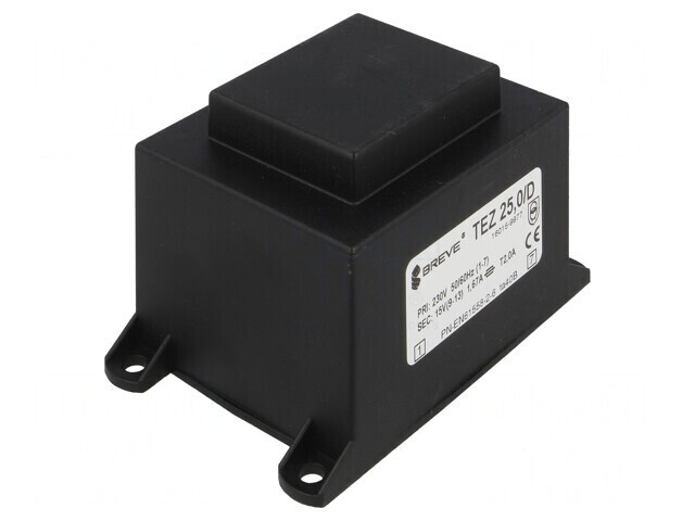 Transformator &Icirc;ncapsulat 25VA 230V 15V PCB